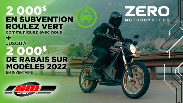 Subvention « Roulez Vert » Zero Motorcycles