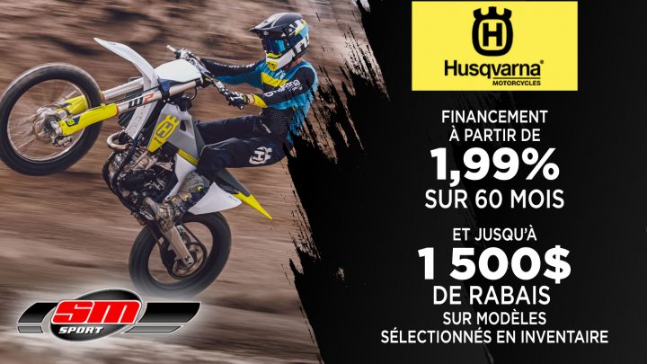 Husqvarna : Financement à partir de 1,99%/60 mois