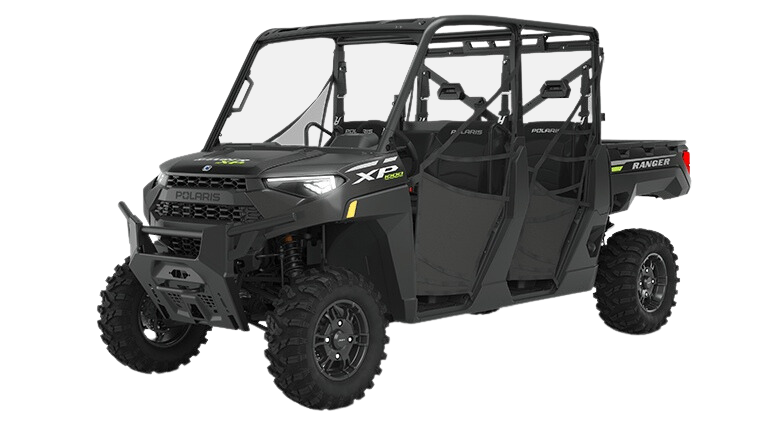 Front 3/4 view of the side-by-side Polaris Ranger 1000 XP.