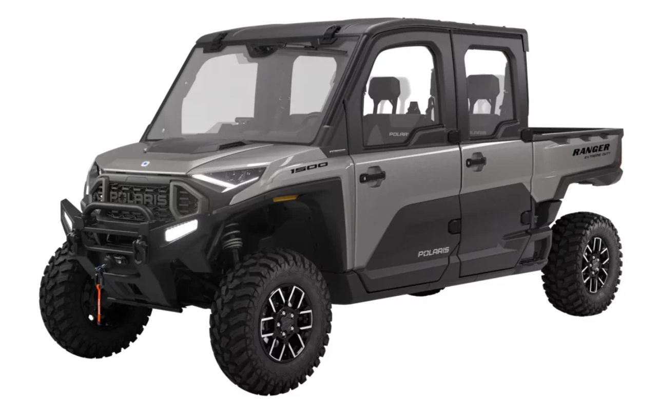 front side view of a 2023 of a 2024 Polaris Ranger Extreme Duty side by side on a white background
